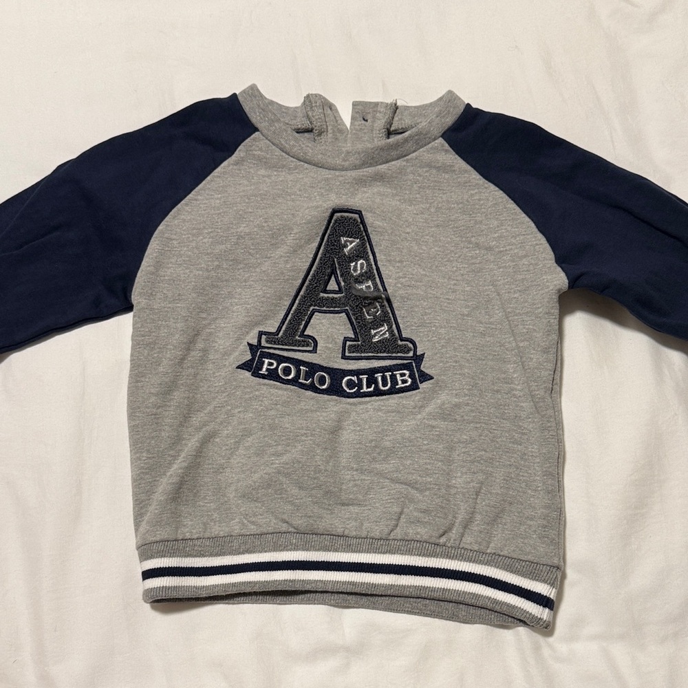 Aspen Polo Club Gray and Navy Sweatshirt